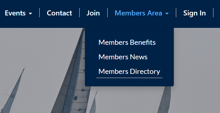 Membership Portal Menu screenshot
